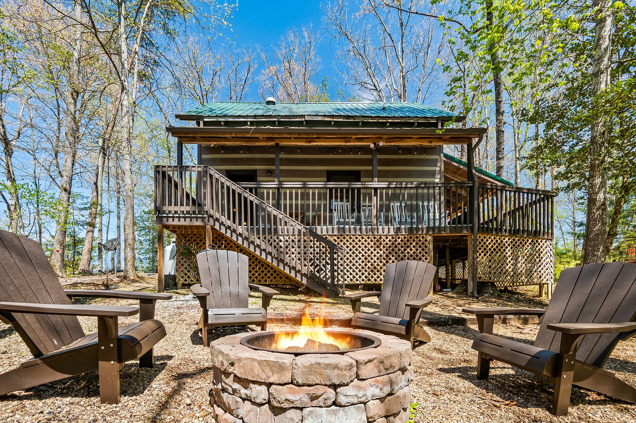 Roast up some s'mores in the outdoor firepit
