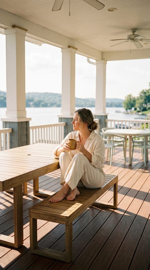 Morning light. Lake views. Coffee still warm.
The Blue Lake House.