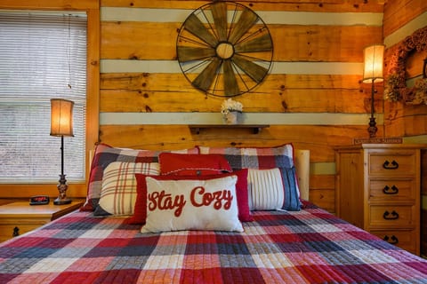 Get cozy in our comfy queen bed