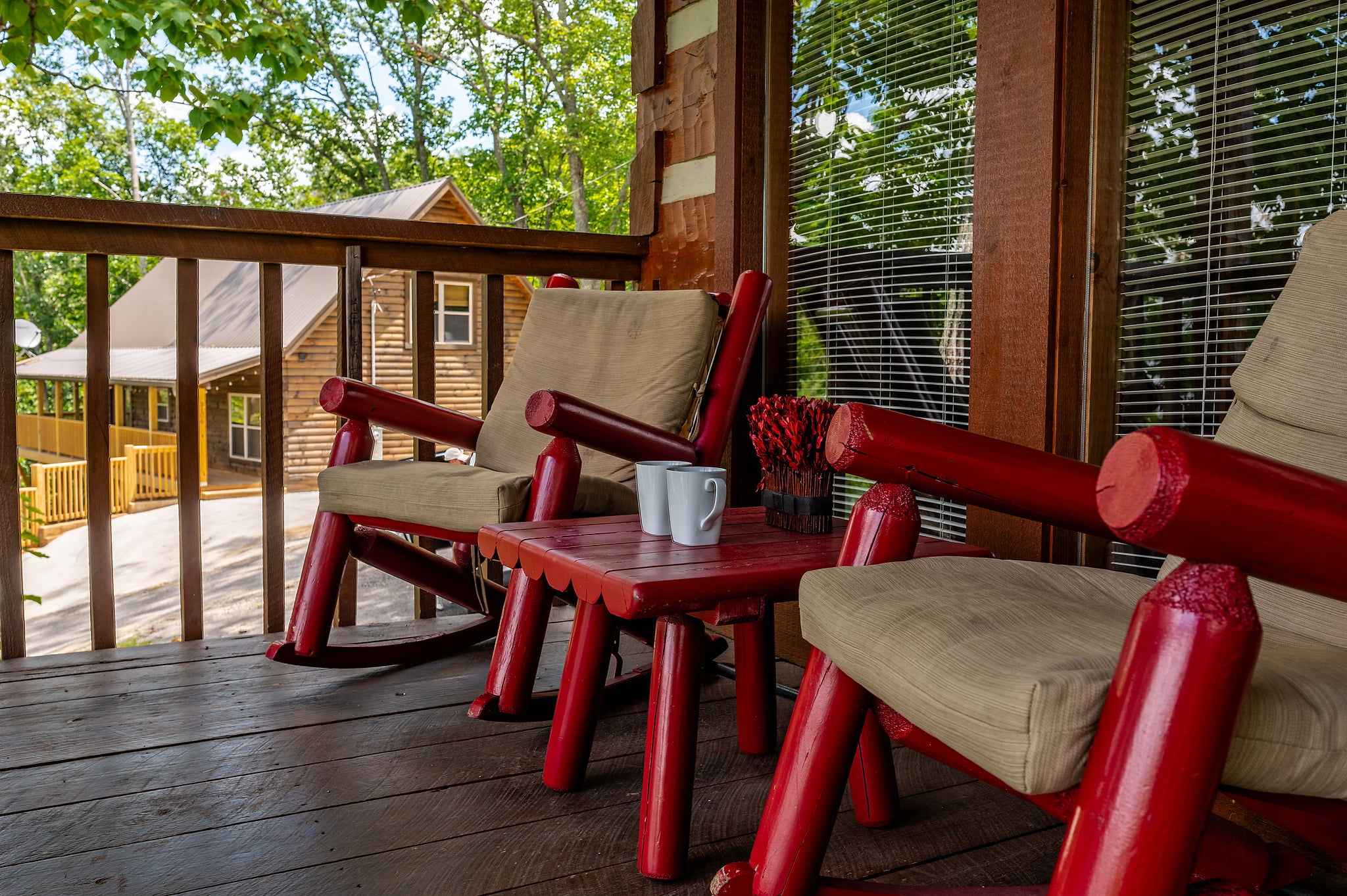 Enjoy your morning coffee on the private back deck
