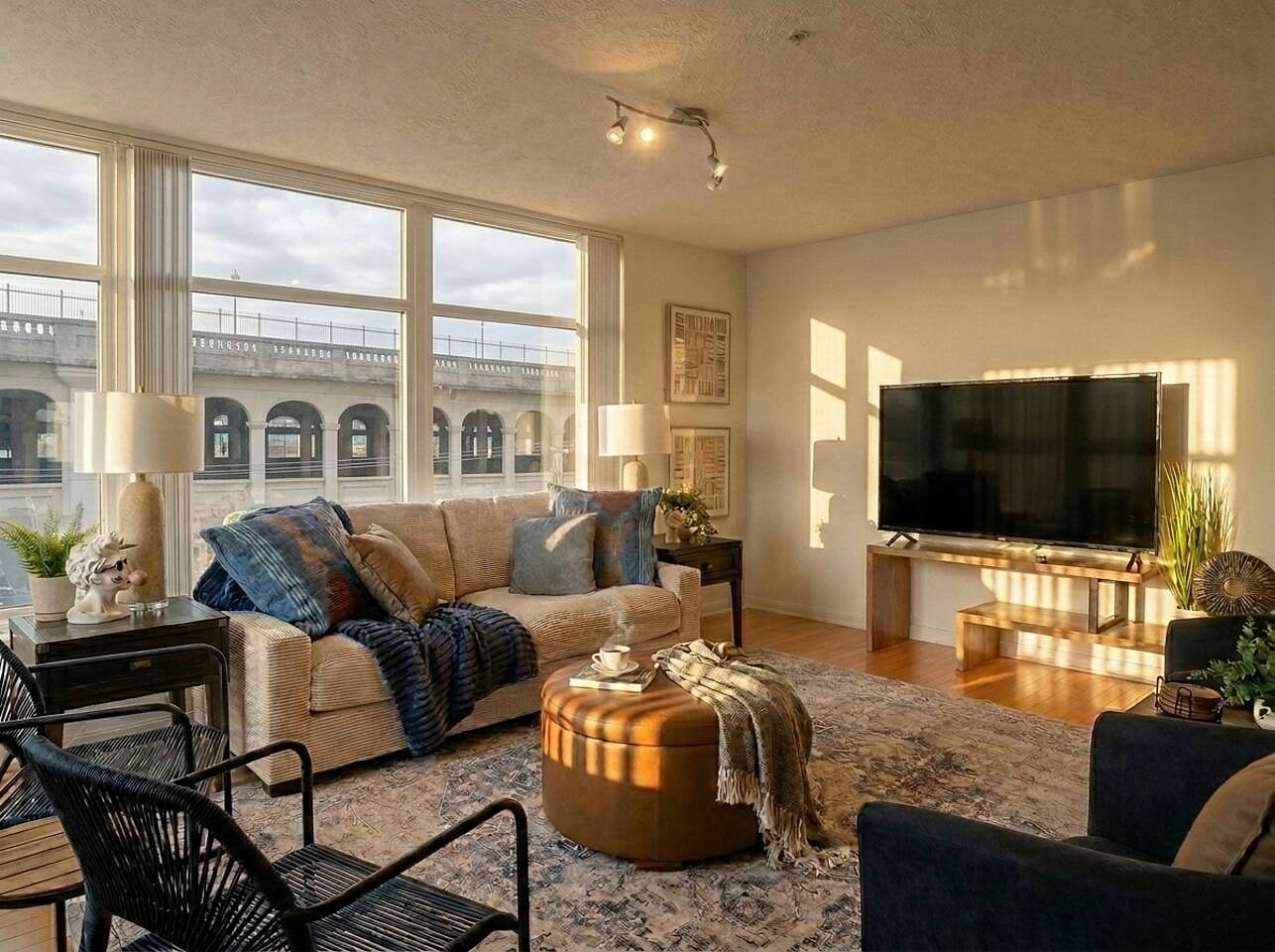 High Rise City View: Free Parking & Gym