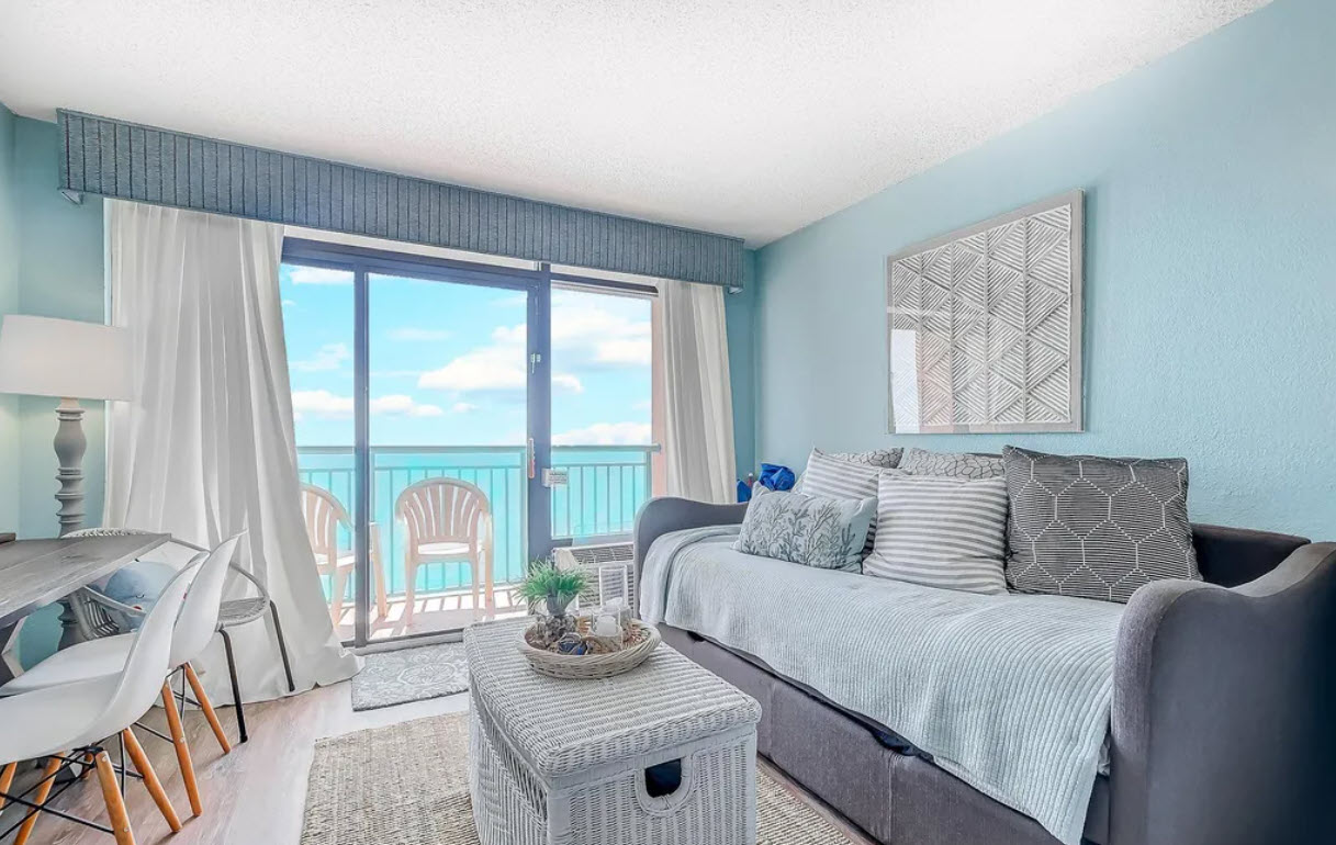 Trundle bed with full size mattress on top and pull out twin size mattress on the bottom