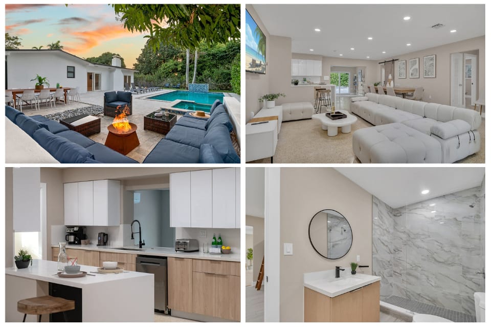 LUXE Villa, Heated Pool, Fire Pit, Basketball Court, GAMES - Miami
