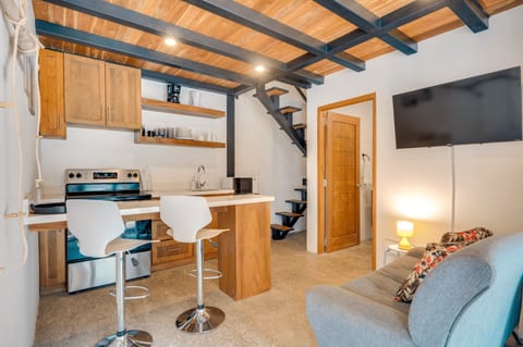 Main living area. Kitchen and living room.