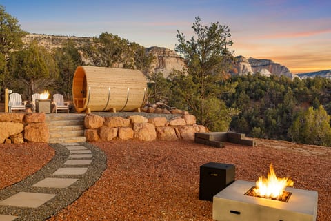 Sauna and Fire Pits