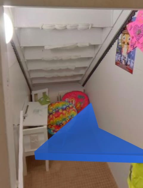 Kids hide-out under stairs