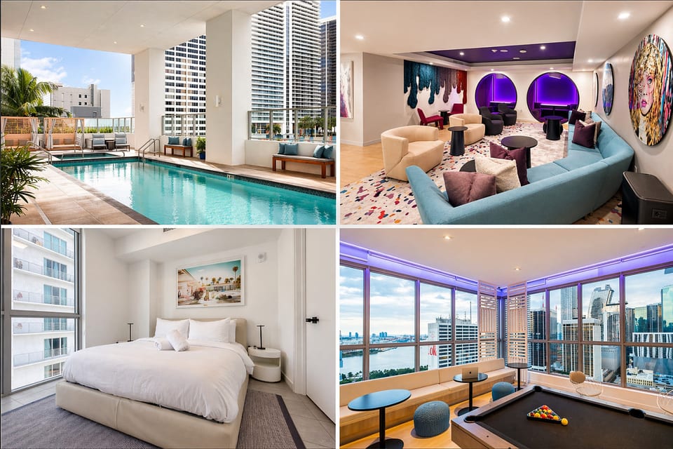 Best Location Downtown Condotel - King bed, Pool, Gym & Restaurant - Miami