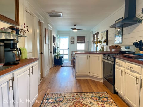 view from kitchen to front door