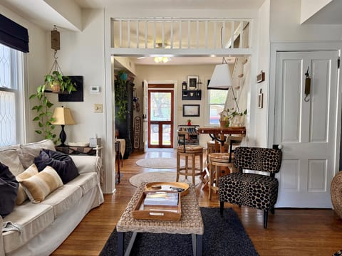 the architecture in this condo is in keeping with its history