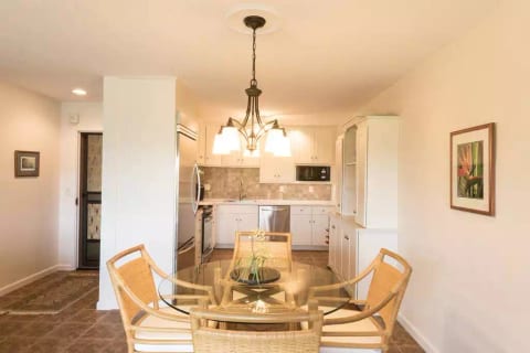 Chef’s kitchen - spacious and open! Recently remodeled with new cabinetry and high-end appliances, including a zero-clearance refrigerator.