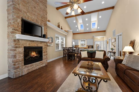 Warn and inviting living room