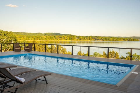 Spend your days floating, swimming, and soaking up the sunshine in your private pool overlooking the tranquil waters below.