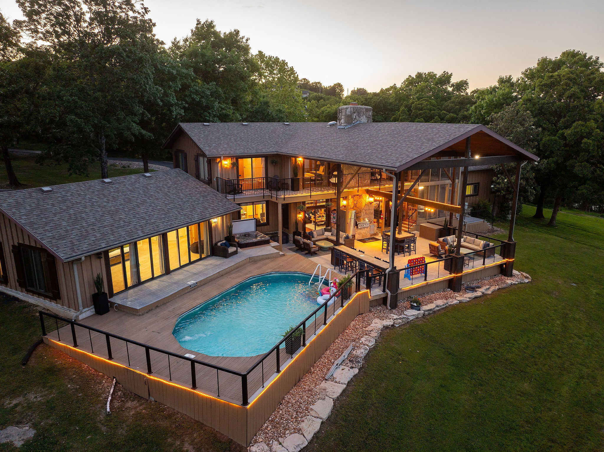 An unforgettable retreat designed for gathering, celebrating, and making memories in one spectacular lakeside location.