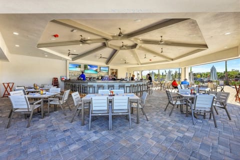 Tiki bar! The grilled Bang Bang shrimp is our favorite