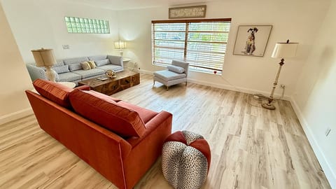 Spacious Living Room with Custom Pull Out Coach