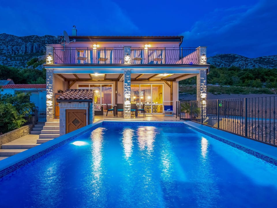 Meerblick Ferienvilla Haus Lucija mit Pool - Jablanac