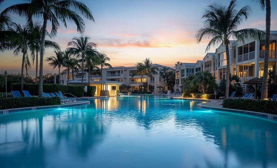 Oasis Pool at Sunset