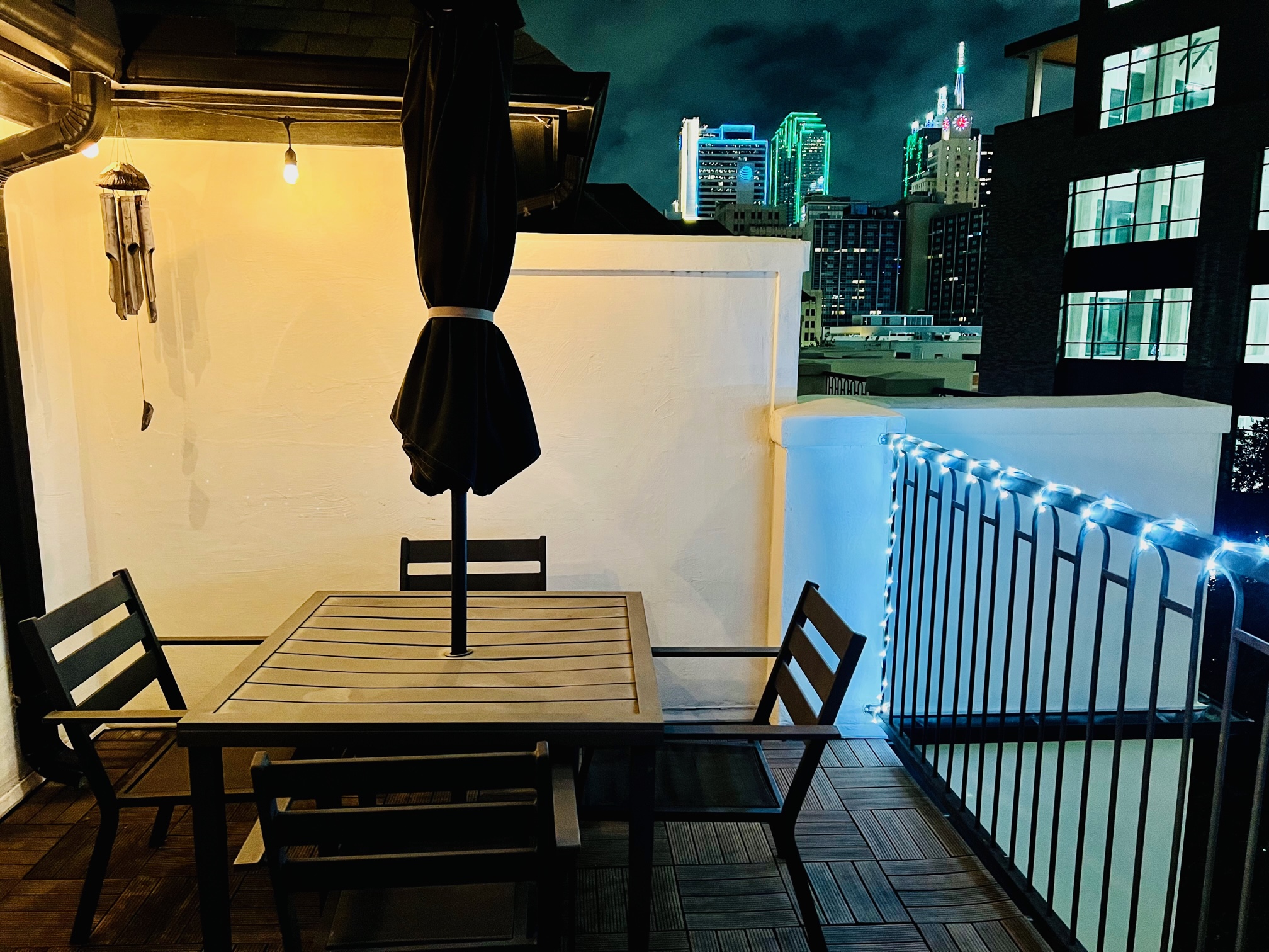 Rooftop deck - night view