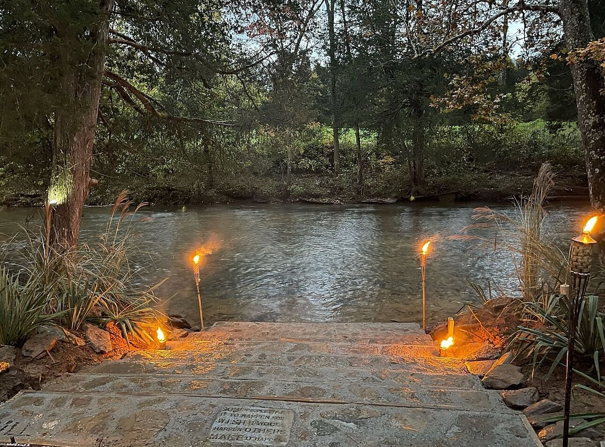 Steps to the creek