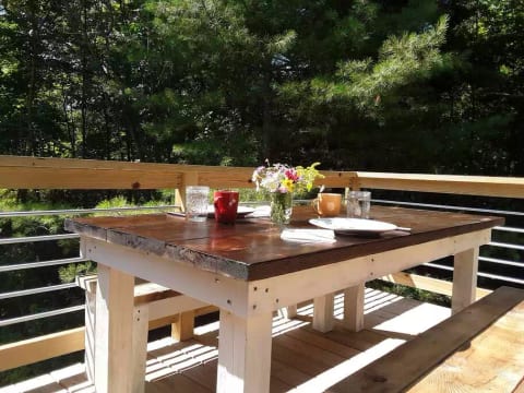 Enjoy a meal on the deck