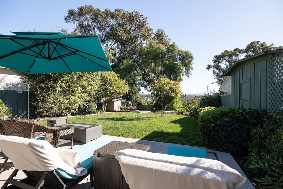6 min to Downtown-Big Fenced Yard-BBQ-Firepit-AC - San Diego