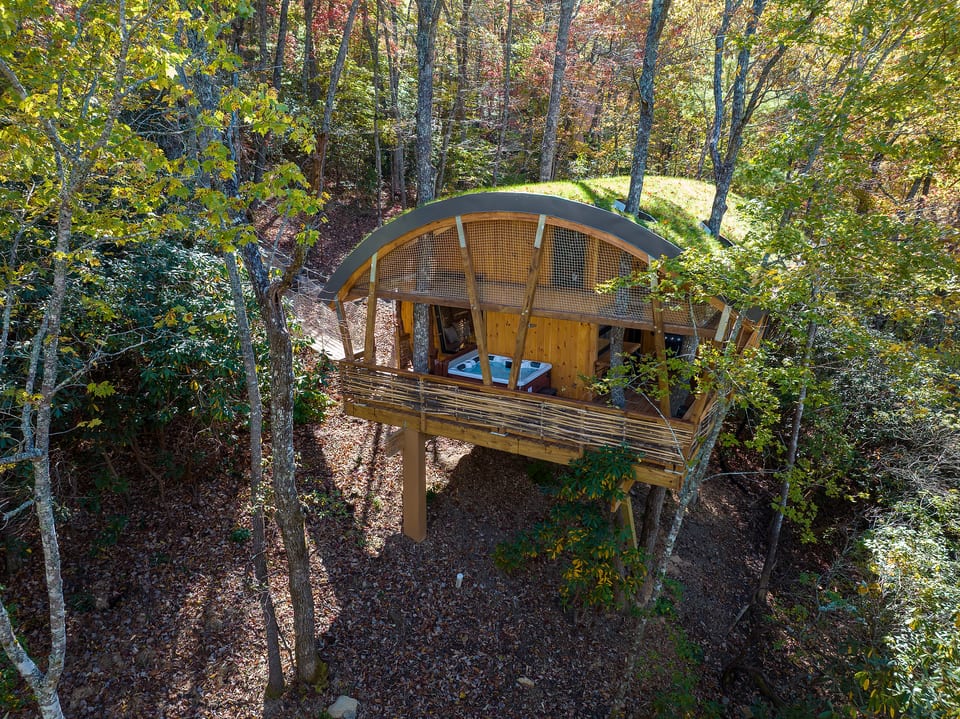 Nest-Shaped Cocoon Treehouse on 4 Trees - The Marsu - Highlands