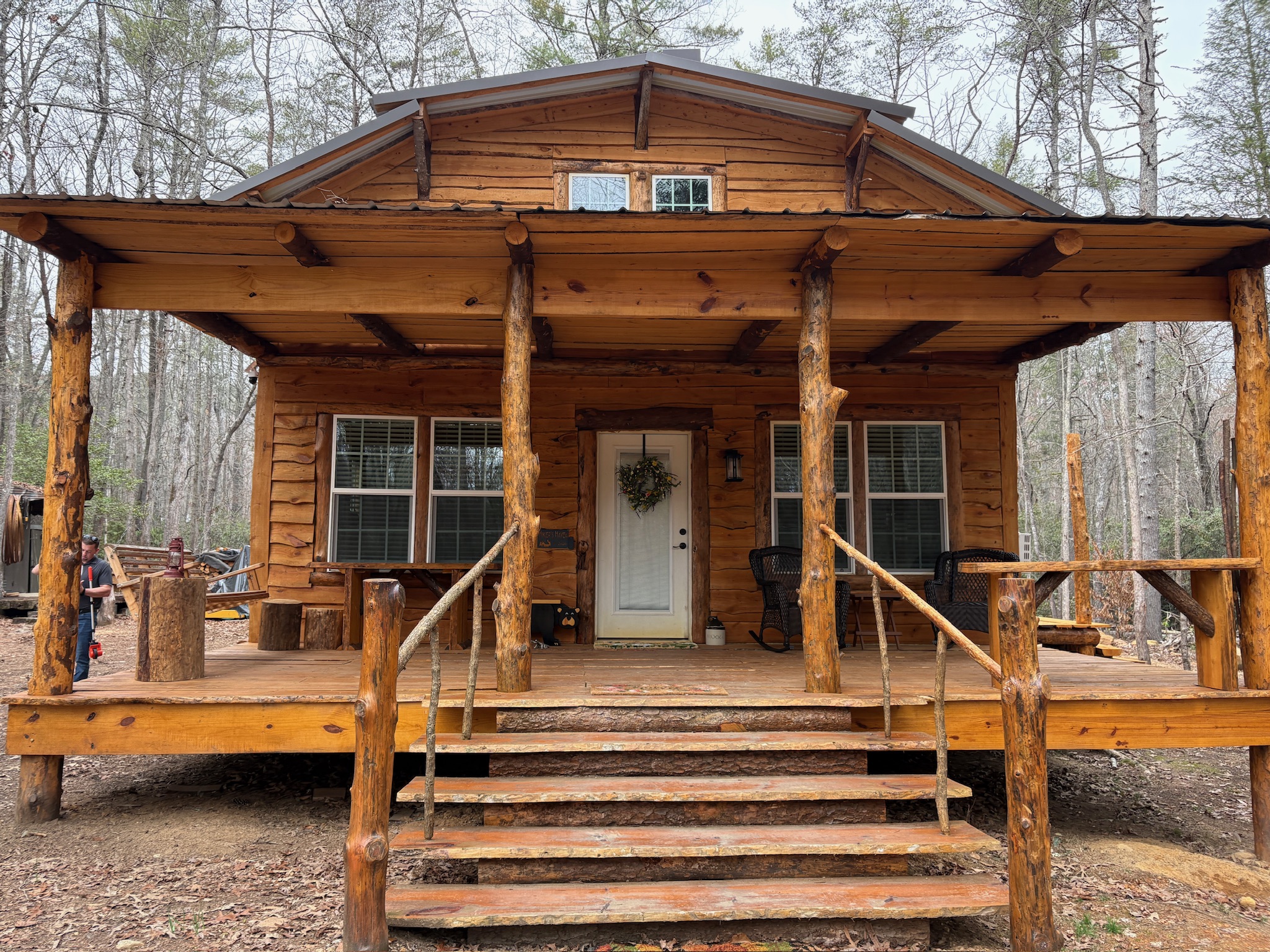 Hiker’s Haven: Unique Hand-Built Creekside Cabin