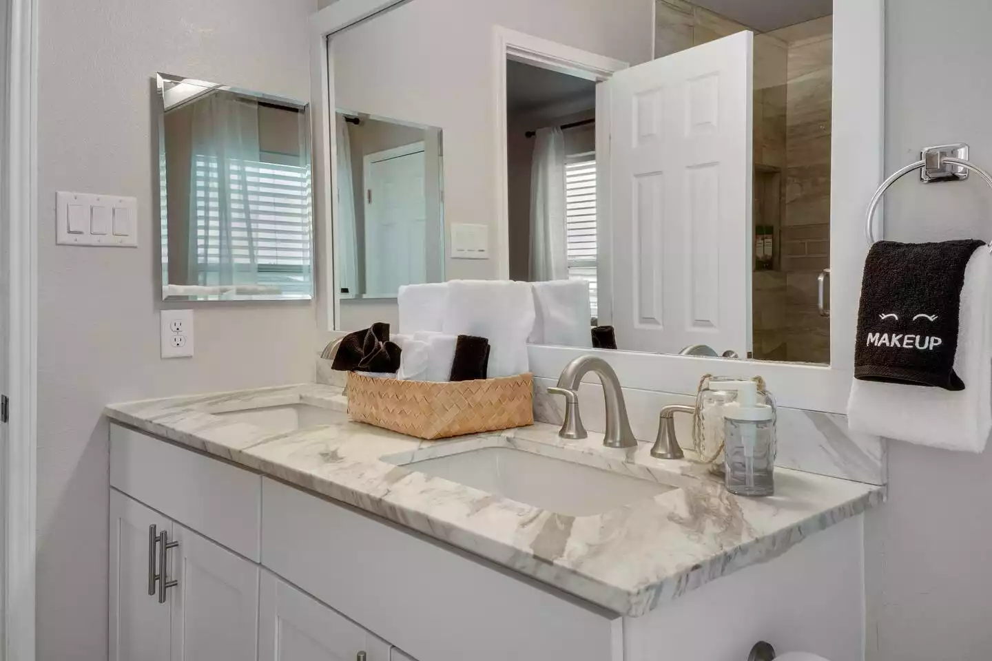 Makeup towels and wipes are provided. Makeup towels and wipes are provided. - The Coastal Breeze - Keller
