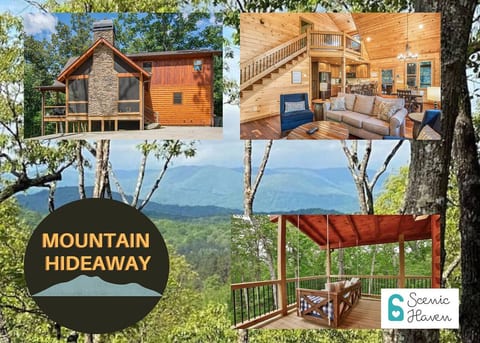Mountain Hideaway near Blue Ridge with mountain views, hot tub, fireplace, fire pit, ping pong table, outdoor grill, and much more