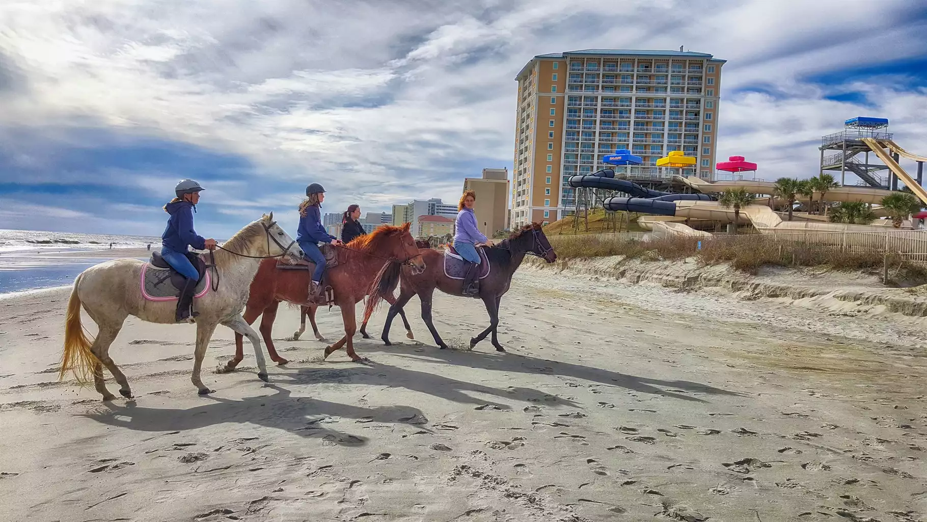 Horseback riders at the beach - Oceans One 1203 -1 Bedroom - Myrtle Beach