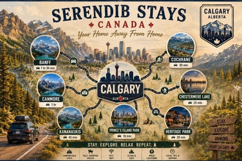 Green Bay Nest - Calgary North West Short Term Rental - 2BR, AC, Garage, Backyard, Self Checking