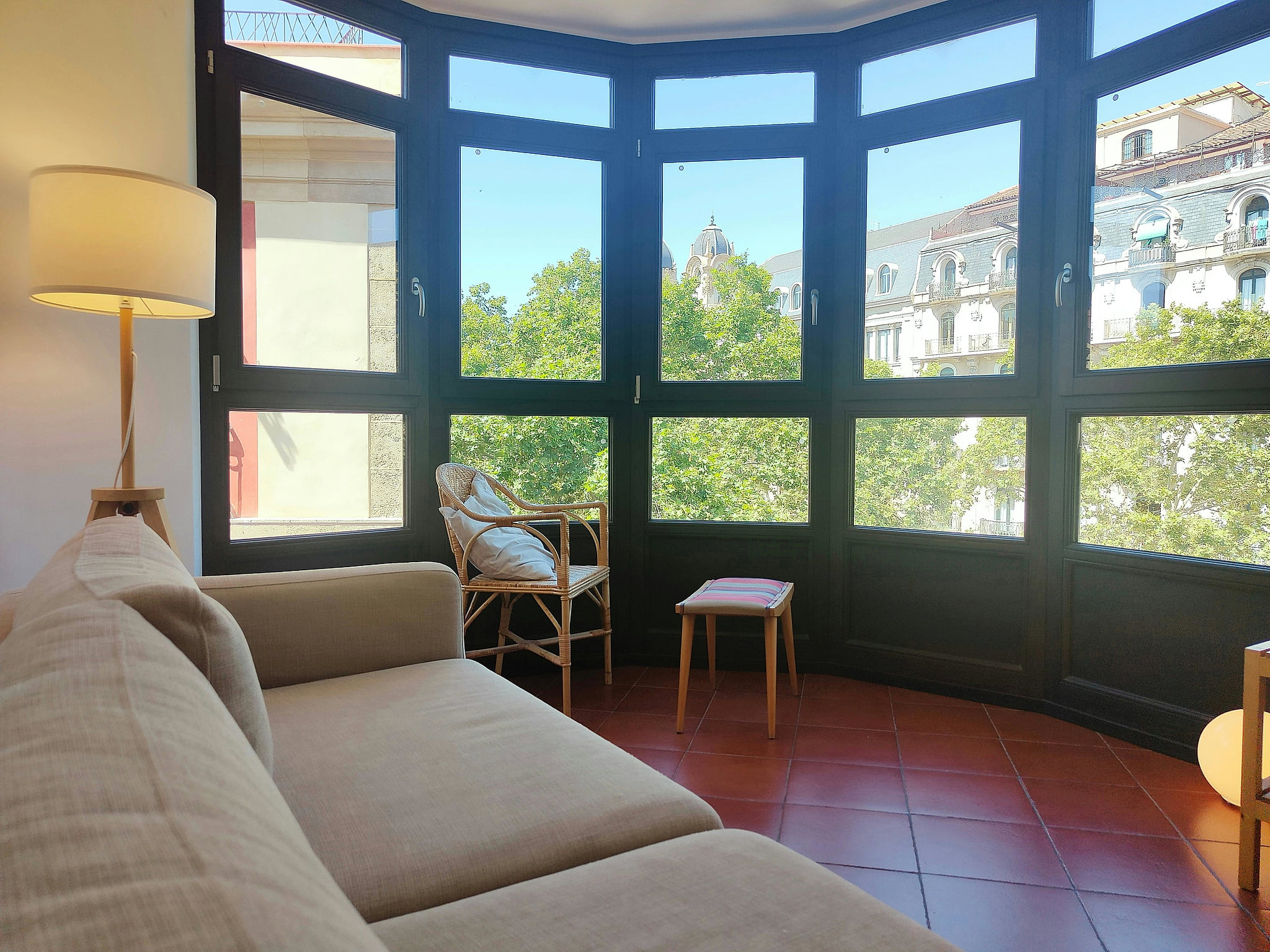 Gorgeous views over La Rambla. Very bright! R.A.