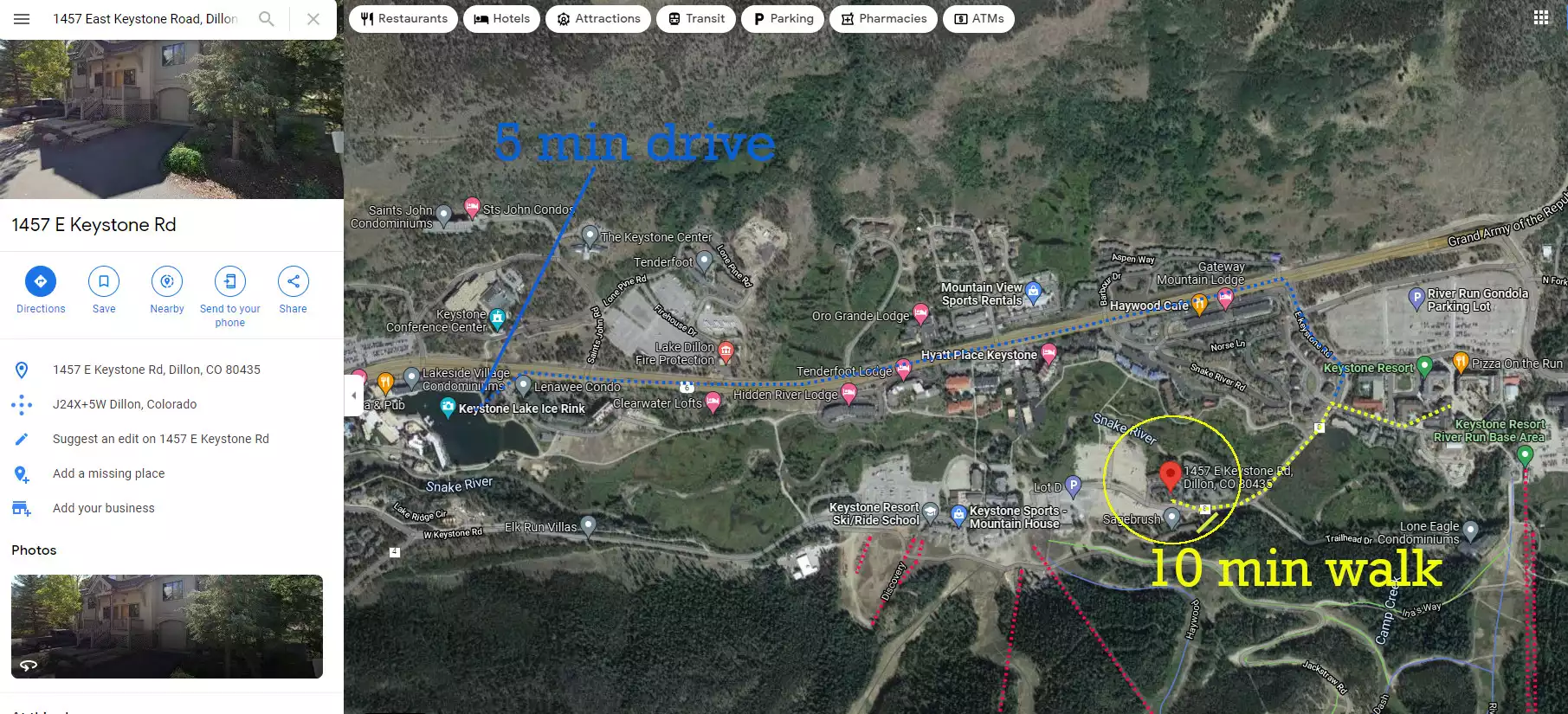 Keystone Village and Lake!