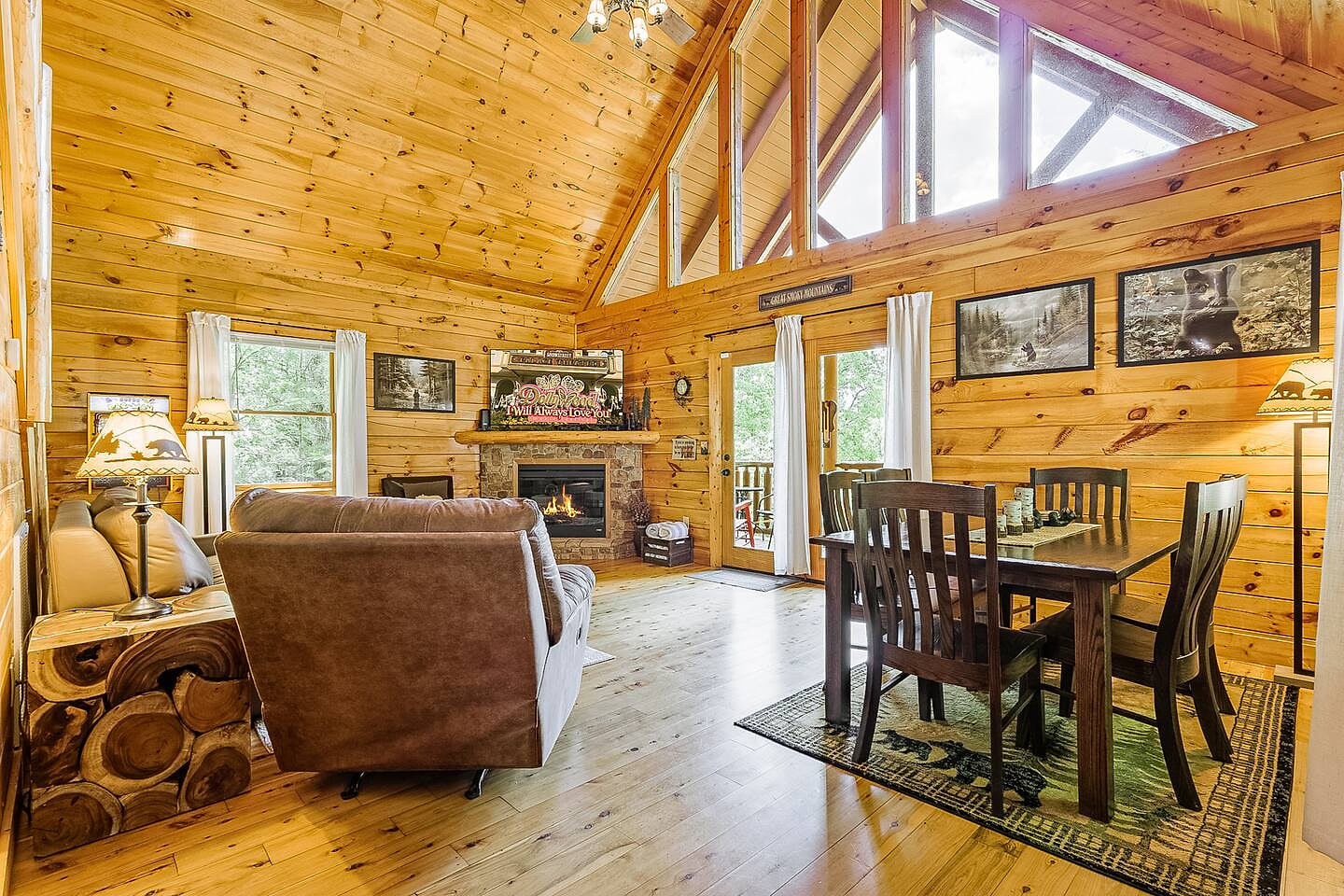 The living room.