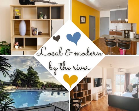 Stylish 46 m2! Large pool, calm, local market