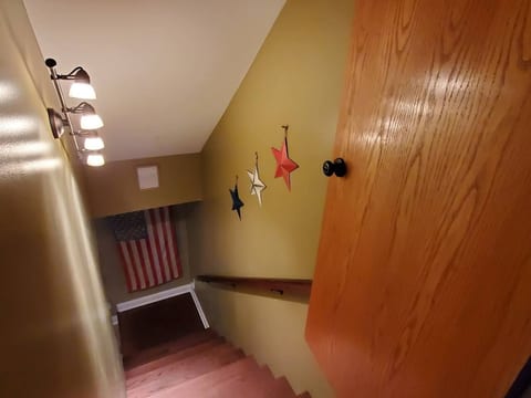 steps from lower level to main floor