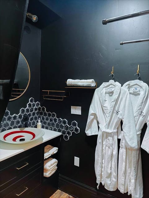 Robes and spa towels provided to make your hot tub experience more enjoyable!