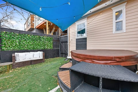 Private hotbtub, perfect for 2. Enjoy a relaxing soak after a day of activities
