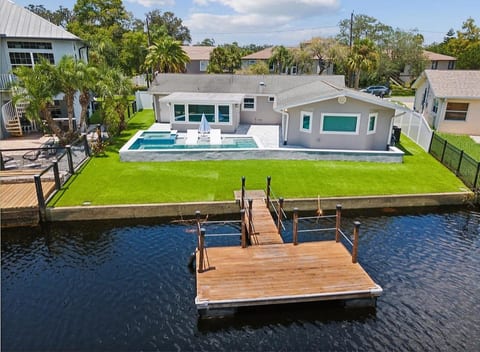 Waterfront Home w/ Heated Salt Water Pool & Spa image 4