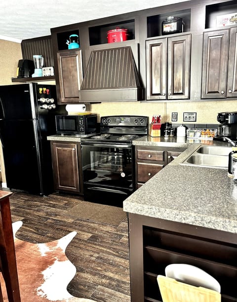 Fully equipped kitchen with everything you need.