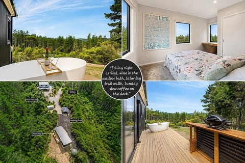 Located in the rolling hills of Waimauku, you are minutes away from world-class vineyards and the rugged beauty of Muriwai Beach, yet miles away from the city’s frantic energy