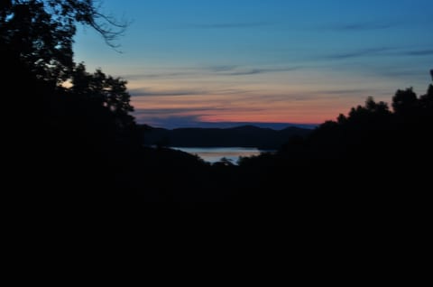 Breathtaking twilight mountain and lake views—no filters needed. Your peaceful evening escape awaits.
