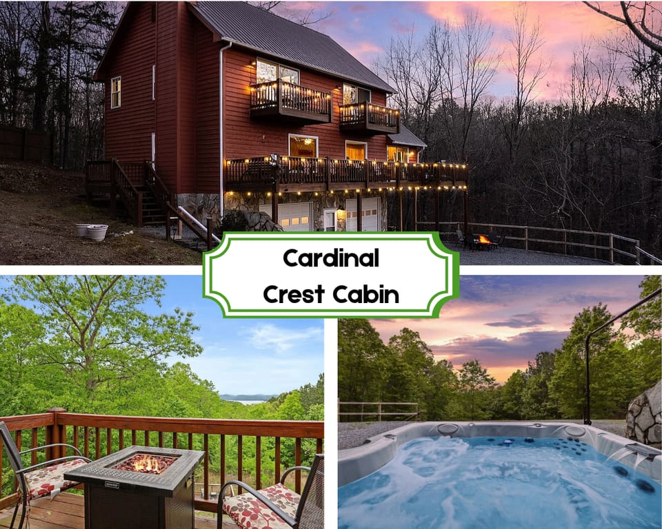 🌅🏡 Come find your mountain escape at Cardinal Crest Cabin. #EllijayGA #MountainRetreat #CabinRental