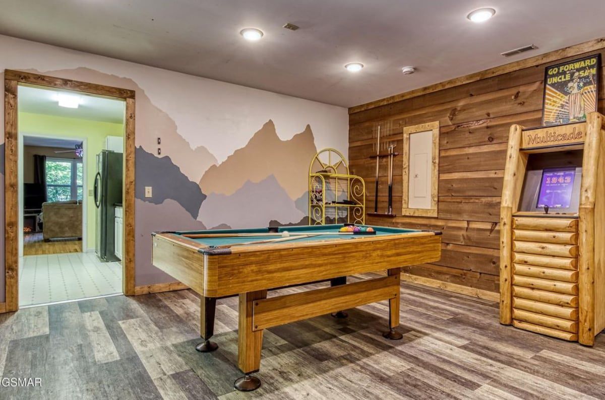 Create wonderful memories with family and friends in this game room. 