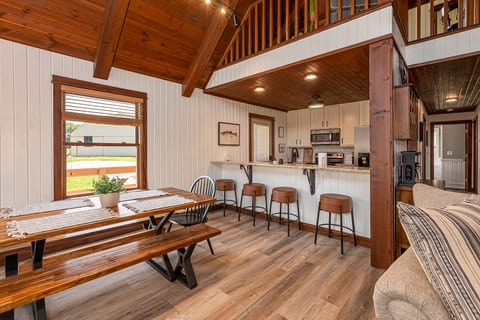 Dining room and kitchen