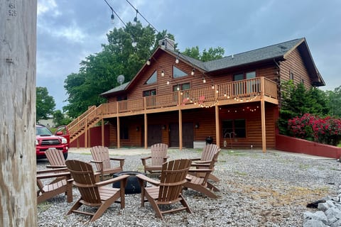 8 chairs at the firepit