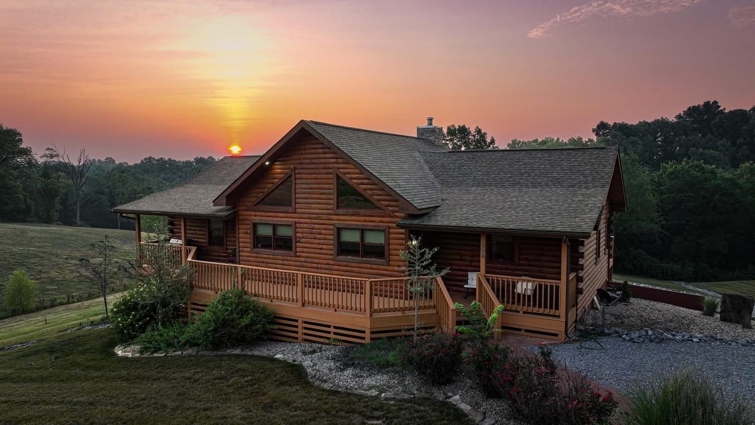 Sunrise at Hartline Hill Cabin