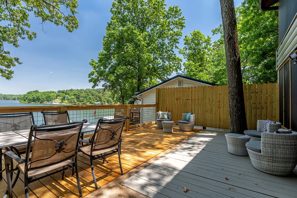 Back deck of the home