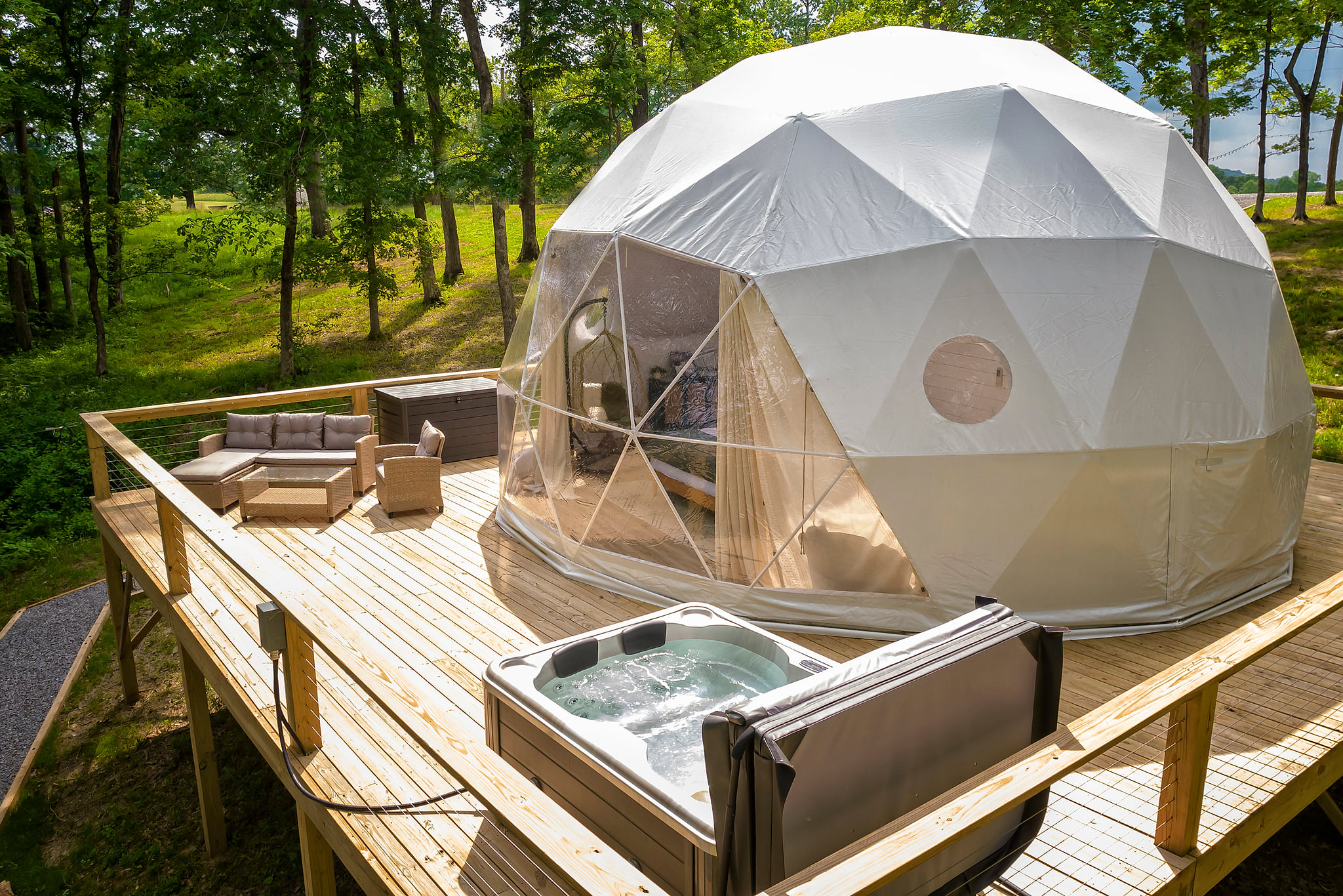 View of the hot tub 