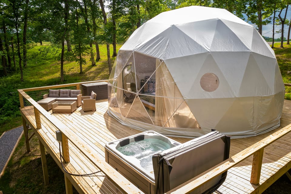 View of the hot tub 
